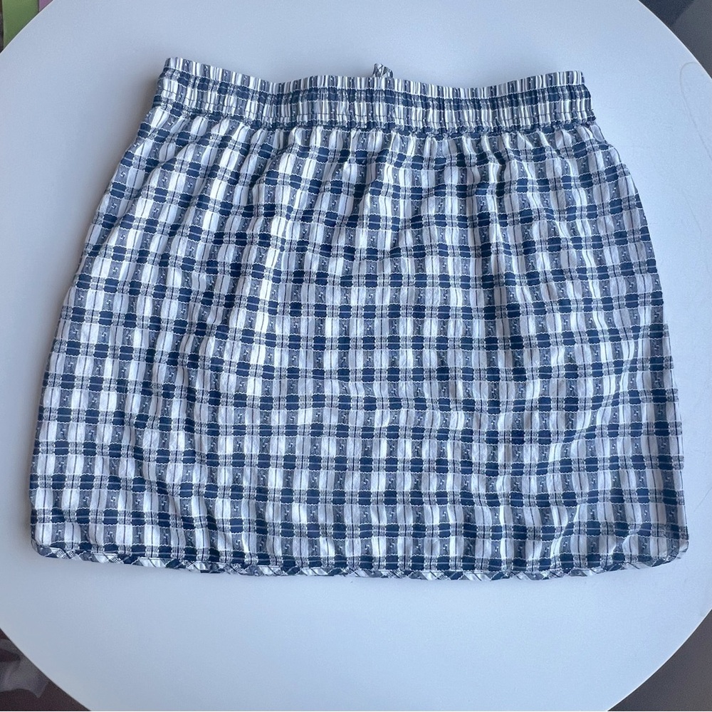 Madewell Curved-Hem Mini Skirt in Plaid, NWT! Size M - Picture 7 of 13